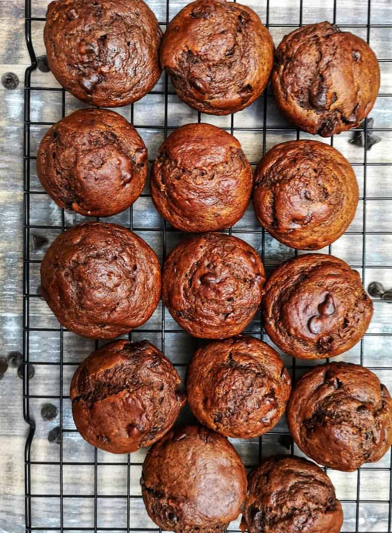 Muffins double chocolat végétaliens